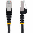 StarTech.com 50ft Black CAT6a Ethernet Cable, Snagless RJ45, 10G, 100W PoE, S/FTP, LSZH, 27AWG Pure Copper, 500MHz, Shielded Network Cord