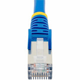 StarTech.com 50ft Blue CAT6a Ethernet Cable, Snagless RJ45, 10G, 100W PoE, S/FTP, LSZH, 27AWG Pure Copper, 500MHz, Shielded Network Cord