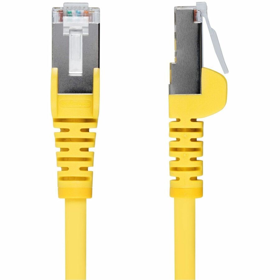 StarTech.com 25ft Yellow CAT6a Ethernet Cable, Snagless RJ45, 10G, 100W PoE, S/FTP, LSZH, 27AWG Bare Copper, 500MHz, Shielded Network Cord