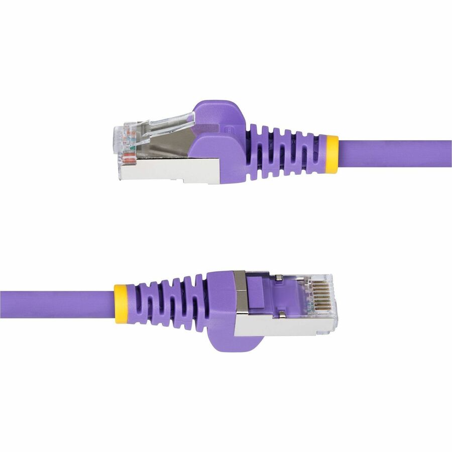 StarTech.com 10ft Purple CAT6a Ethernet Cable, Snagless RJ45, 10G, 100W PoE, S/FTP, LSZH, 27AWG Bare Copper, 500MHz, Shielded Network Cord