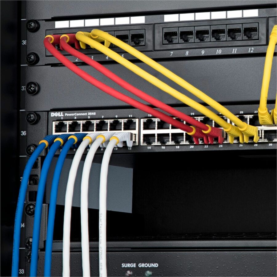 StarTech.com 1ft Orange CAT6a Ethernet Cable, Snagless RJ45, 10G, 100W PoE, S/FTP, LSZH, 27AWG Pure Copper, 500MHz, Shielded Network Cord