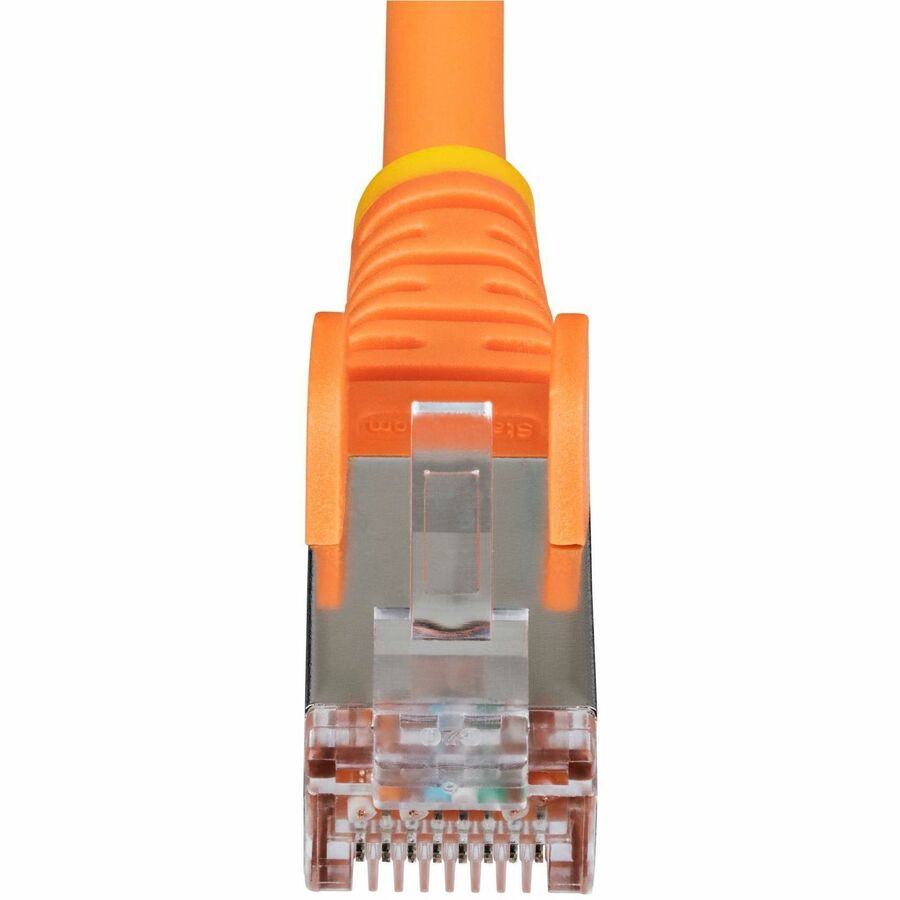 StarTech.com 1ft Orange CAT6a Ethernet Cable, Snagless RJ45, 10G, 100W PoE, S/FTP, LSZH, 27AWG Pure Copper, 500MHz, Shielded Network Cord
