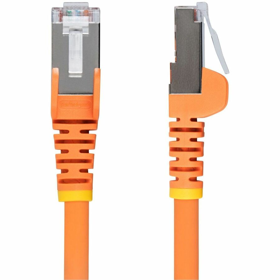 StarTech.com 1ft Orange CAT6a Ethernet Cable, Snagless RJ45, 10G, 100W PoE, S/FTP, LSZH, 27AWG Pure Copper, 500MHz, Shielded Network Cord