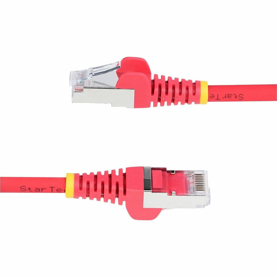 StarTech.com 1ft Red CAT6a Ethernet Cable, Snagless RJ45, 10G, 100W PoE, S/FTP, LSZH, 27AWG Pure Copper, 500MHz, Shielded Network Patch Cord