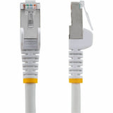 StarTech.com 50ft White CAT6a Ethernet Cable, Snagless RJ45, 10G, 100W PoE, S/FTP, LSZH, 27AWG Pure Copper, 500MHz, Shielded Network Cord