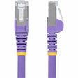StarTech.com 6in Purple CAT6a Ethernet Cable, Snagless RJ45, 10G, 100W PoE, S/FTP, LSZH, 27AWG Pure Copper, 500MHz, Shielded Network Cord