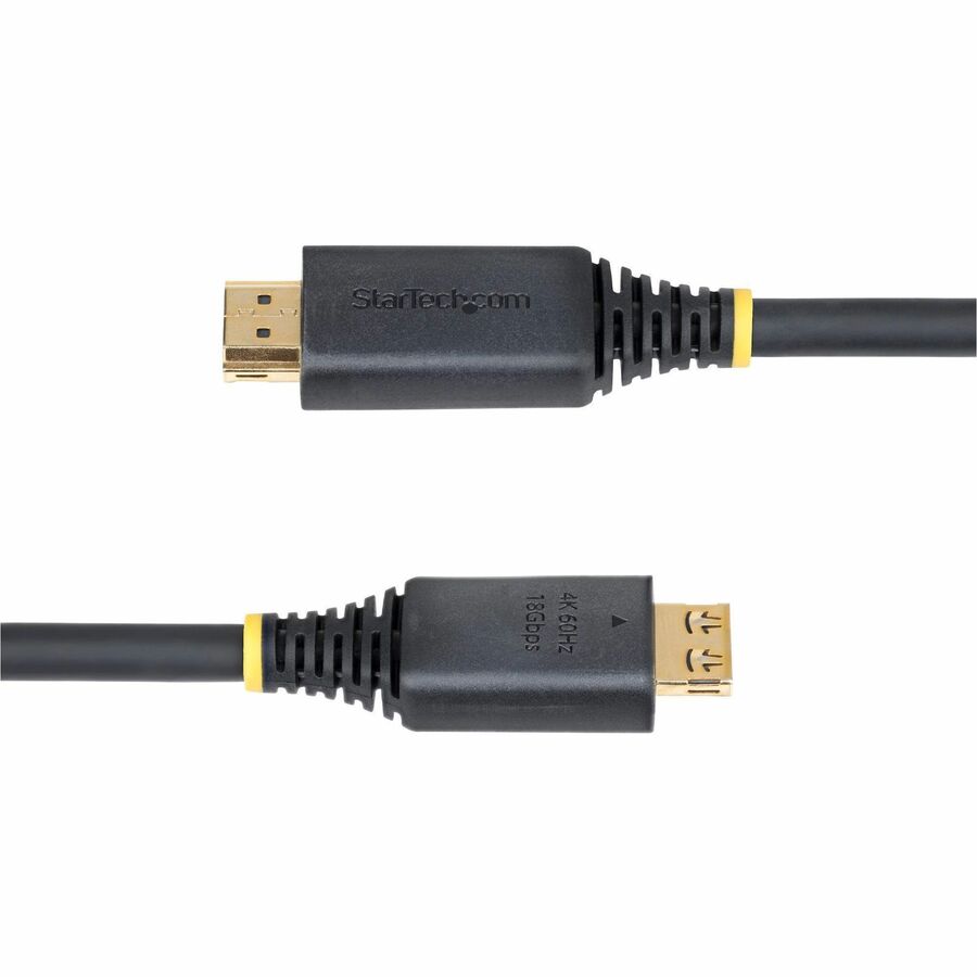 StarTech.com 15ft (4.5m) High Speed HDMI Cable with Gripping Connectors, 4K 60Hz/1440p 144Hz, 18Gbps, UHD HDMI 2.0 Cord, TPE Jacket