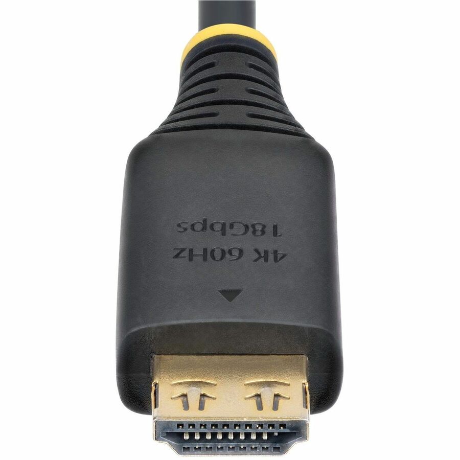 StarTech.com 6ft (1.8m) High Speed HDMI Cable with Gripping Connectors, 4K 60Hz/1440p 144Hz, 18Gbps, UHD HDMI 2.0 Cord, TPE Jacket