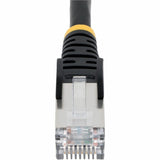 StarTech.com 60in CAT6a Ethernet Cable, Black Low Smoke Zero Halogen (LSZH) 10 GbE 100W PoE S/FTP Snagless RJ-45 Network Patch Cord