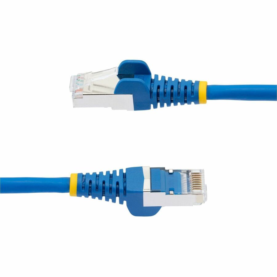 StarTech.com 60in CAT6a Ethernet Cable, Blue Low Smoke Zero Halogen (LSZH) 10 GbE 100W PoE S/FTP Snagless RJ-45 Network Patch Cord