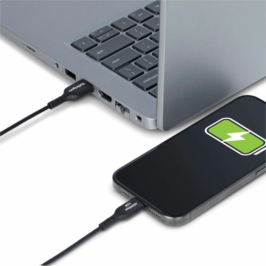 StarTech.com 3ft (91cm) USB-A to USB-C Charging Cable, Charge & Sync, 3A, USB 2.0, TPE Jacket - Black USB Charging Cord