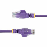 StarTech.com 15ft Purple Slim CAT6 Ethernet Cable, Slim Snagless RJ45, UTP, LSZH, 28AWG Bare Copper, Slim Network Patch Cord, Fluke Tested
