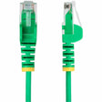 StarTech.com 15ft Green Slim CAT6 Ethernet Cable, Slim Snagless RJ45, UTP, LSZH, 28AWG Bare Copper, Slim Network Patch Cord, Fluke Tested