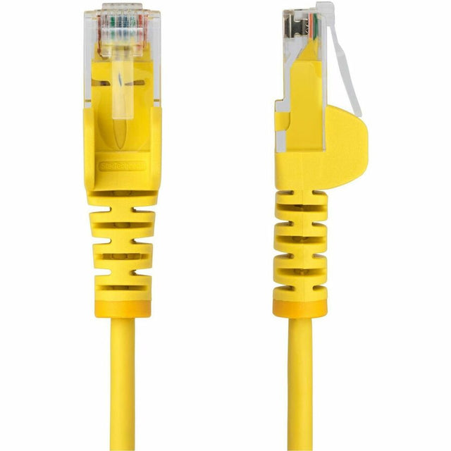 StarTech.com 15ft Yellow Slim CAT6 Ethernet Cable, Slim Snagless RJ45, UTP, LSZH, 28AWG Bare Copper, Slim Network Patch Cord, Fluke Tested