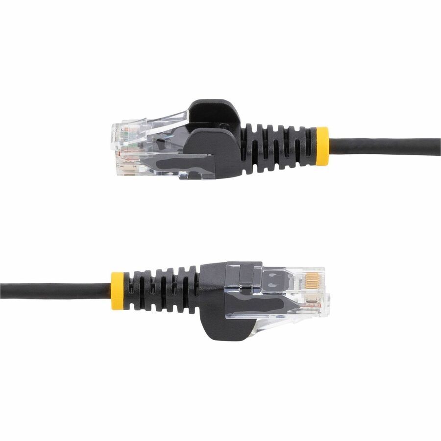 StarTech.com 15ft Black Slim CAT6 Ethernet Cable, Slim Snagless RJ45, UTP, LSZH, 28AWG Bare Copper, Slim Network Patch Cord, Fluke Tested