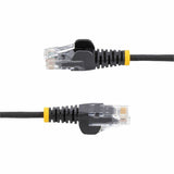 StarTech.com 15ft Black Slim CAT6 Ethernet Cable, Slim Snagless RJ45, UTP, LSZH, 28AWG Bare Copper, Slim Network Patch Cord, Fluke Tested
