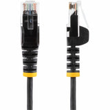 StarTech.com 15ft Black Slim CAT6 Ethernet Cable, Slim Snagless RJ45, UTP, LSZH, 28AWG Bare Copper, Slim Network Patch Cord, Fluke Tested