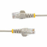 StarTech.com 15ft Gray Slim CAT6 Ethernet Cable, Slim Snagless RJ45, UTP, LSZH, 28AWG Bare Copper, Slim Network Patch Cord, Fluke Tested