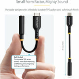 StarTech.com 5in (12.7cm) USB-C Audio Adapter to 3.5mm Headphone/Headset Jack, USB Type-C Aux Dongle, 32-bit DAC, For Laptop/Phone/Tablet