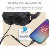 StarTech.com 5in (12.7cm) USB-C Audio Adapter to 3.5mm Headphone/Headset Jack, USB Type-C Aux Dongle, 32-bit DAC, For Laptop/Phone/Tablet