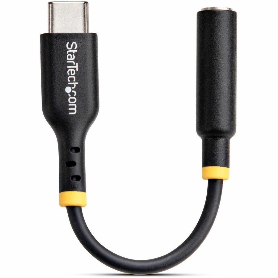 StarTech.com 5in (12.7cm) USB-C Audio Adapter to 3.5mm Headphone/Headset Jack, USB Type-C Aux Dongle, 32-bit DAC, For Laptop/Phone/Tablet