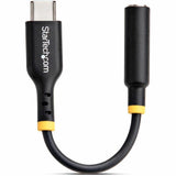 StarTech.com 5in (12.7cm) USB-C Audio Adapter to 3.5mm Headphone/Headset Jack, USB Type-C Aux Dongle, 32-bit DAC, For Laptop/Phone/Tablet