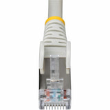 StarTech.com 100ft Gray CAT6a Ethernet Cable, Snagless RJ45, 10G, 100W PoE, S/FTP, LSZH, 27AWG Pure Copper, 500MHz, Shielded Network Cord