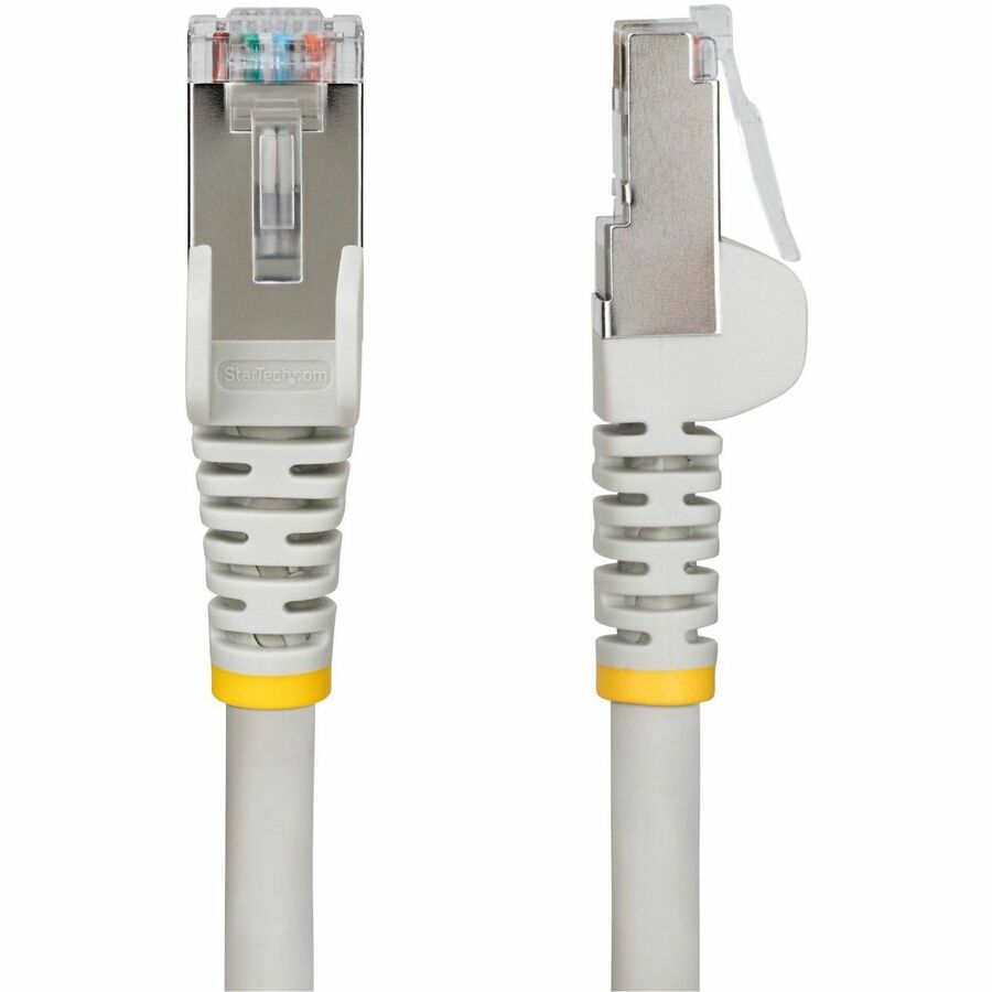 StarTech.com 100ft Gray CAT6a Ethernet Cable, Snagless RJ45, 10G, 100W PoE, S/FTP, LSZH, 27AWG Pure Copper, 500MHz, Shielded Network Cord