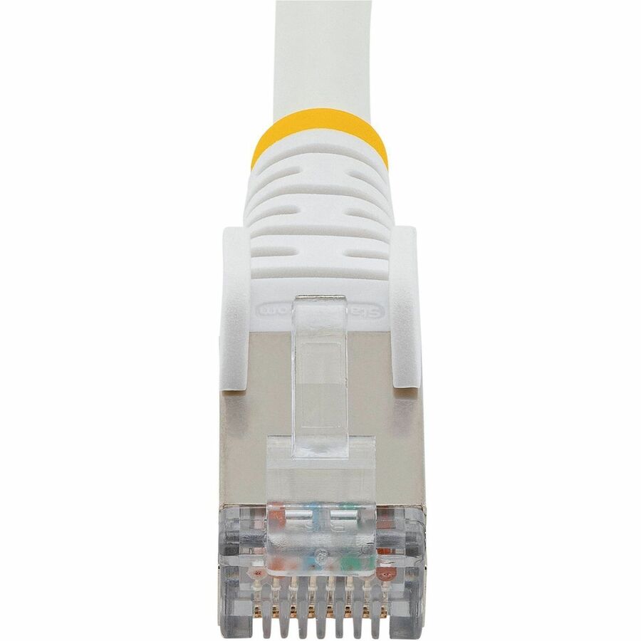 StarTech.com 100ft White CAT6a Ethernet Cable, Snagless RJ45, 10G, 100W PoE, S/FTP, LSZH, 27AWG Pure Copper, 500MHz, Shielded Network Cord