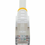 StarTech.com 100ft White CAT6a Ethernet Cable, Snagless RJ45, 10G, 100W PoE, S/FTP, LSZH, 27AWG Pure Copper, 500MHz, Shielded Network Cord