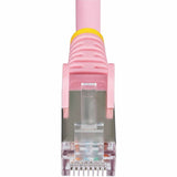 StarTech.com 6ft Pink CAT6a Ethernet Cable, Snagless RJ45, 10G, 100W PoE, S/FTP, LSZH, 27AWG Bare Copper, 500MHz, Shielded Network Patch Cord