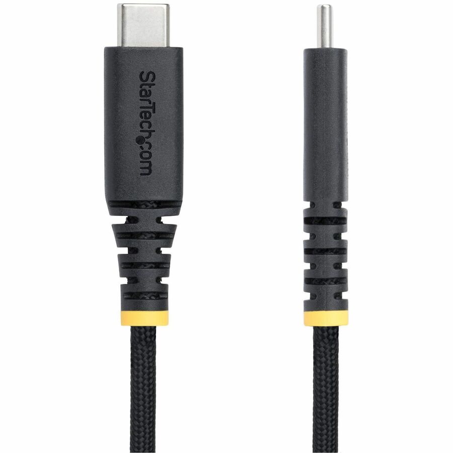 StarTech.com 6.6ft (2m) USB-C Charging Cable, Side Screw Locking, 240W (5A) PD EPR, Silicone Jacket w/Braid, Rugged USB 2.0 Cord, USB-IF