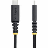 StarTech.com 6.6ft (2m) USB-C Charging Cable, Side Screw Locking, 240W (5A) PD EPR, Silicone Jacket w/Braid, Rugged USB 2.0 Cord, USB-IF