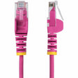 StarTech.com 2ft Pink Slim CAT6 Ethernet Cable, Slim Snagless RJ45, UTP, LSZH, 28AWG Bare Copper, Slim Network Patch Cord, Fluke Tested