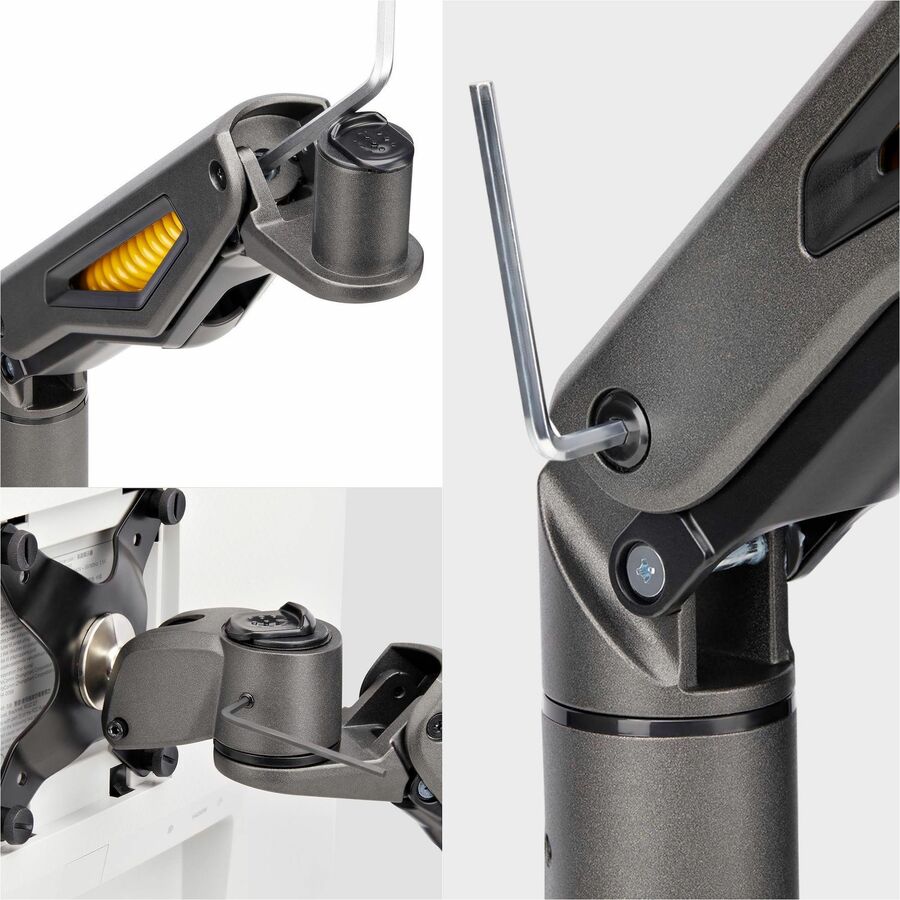 StarTech.com Desk Mount Monitor Arm, Up To 32" Display, Max 22lb/10kg, VESA, C-Clamp, Fully Articulating, Mechanical Spring, TAA-Compliant