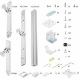 StarTech.com Six-Monitor Desk Mount with Crossbar, Up To 32-inch Computer Screens, Max 17.6lb (8kg) each, Dual Column, C-clamp/Grommet