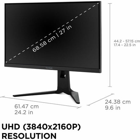 ViewSonic XG275D-4K 27" Class 4K UHD Gaming LED Monitor - 16:9 - Black