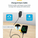 StarTech.com 15ft (4.5m) USB-C Charging Cable, Charge & Sync, 60W (3A) PD, USB 2.0 Laptop Charger Cable, TPE Jacket - USB C Charging Cord
