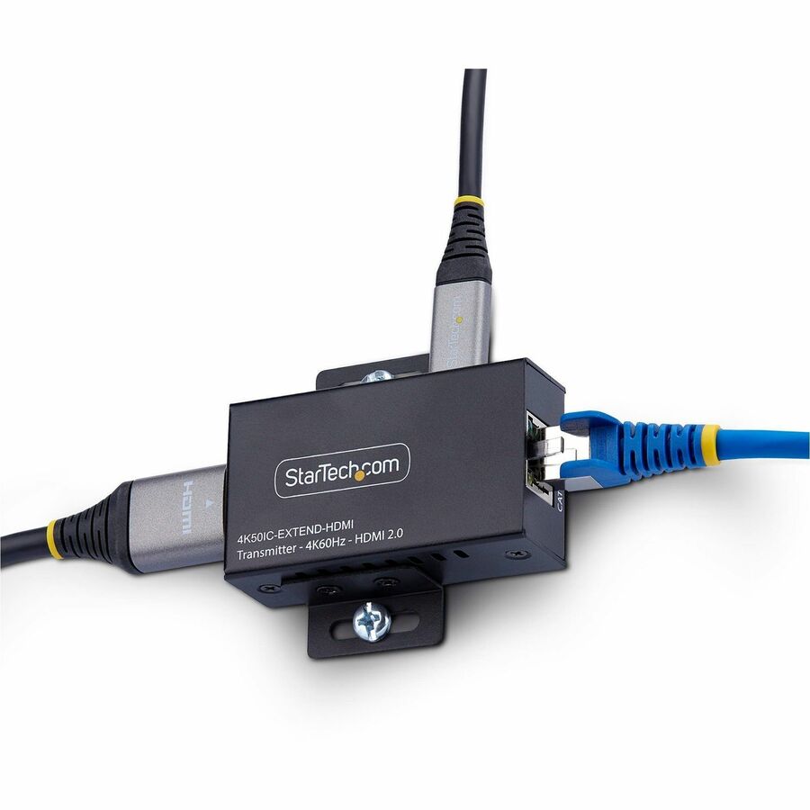 StarTech.com HDMI Extender Over CAT5e/CAT6, 4K 60Hz, Up to 200ft (60m), Transmitter and Receiver Kit, Power Over Cable