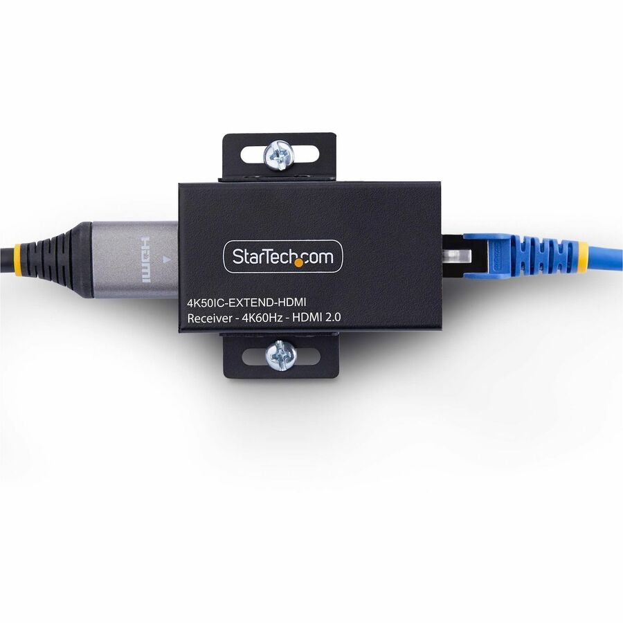 StarTech.com HDMI Extender Over CAT5e/CAT6, 4K 60Hz, Up to 200ft (60m), Transmitter and Receiver Kit, Power Over Cable