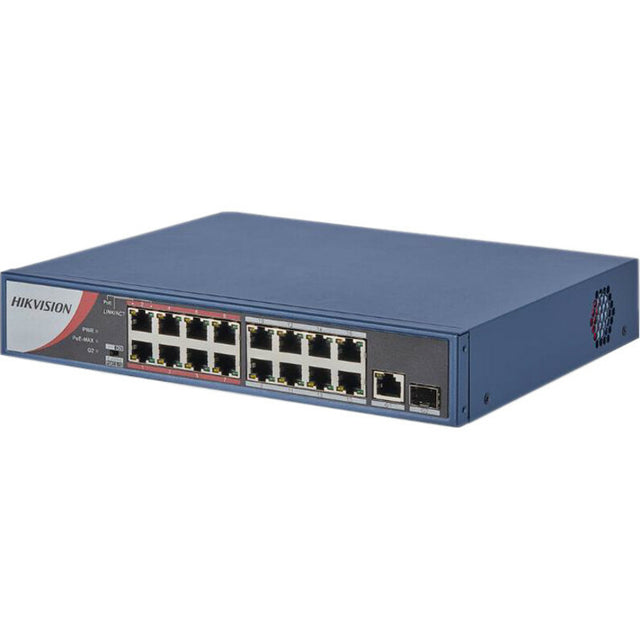 Hikvision 16 Port Fast Ethernet Unmanaged POE Switch