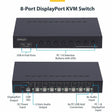 StarTech.com 8-Port DisplayPort KVM Switch with 1U Rack Mount Kit, 4K 60Hz DP 1.2, Push-Button & Hotkey Switching, TAA Compliant