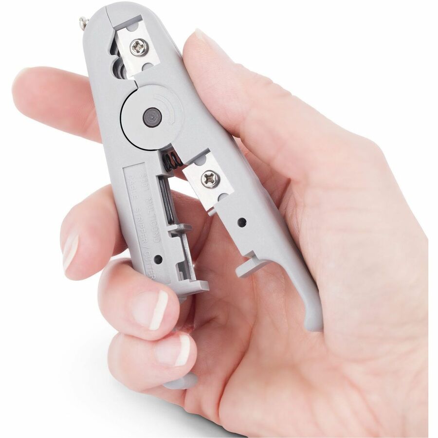 StarTech.com Network Cable Stripper and Cutter, Professional Wire Stripper for UTP/FTP/STP/Coax Cables, Rotary Wire Stripping/Cutting Tool