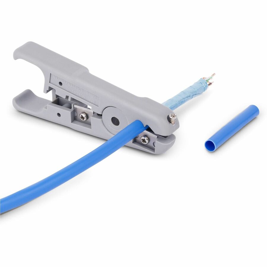 StarTech.com Network Cable Stripper and Cutter, Professional Wire Stripper for UTP/FTP/STP/Coax Cables, Rotary Wire Stripping/Cutting Tool