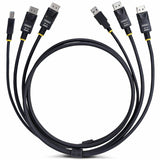 StarTech.com 6ft (1.8m) Dual-DisplayPort and USB 5Gbps KVM Cable, 4K 60Hz, Universally Compatible Combo Cable for KVM Switches