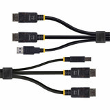 StarTech.com 6ft (1.8m) Dual-DisplayPort and USB 5Gbps KVM Cable, 4K 60Hz, Universally Compatible Combo Cable for KVM Switches