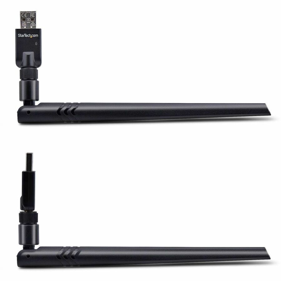 StarTech.com USB Bluetooth 5.3 Adapter, Class 1, USB Bluetooth Dongle for PC, Keyboard/Mouse/Audio Streaming, Windows/Linux