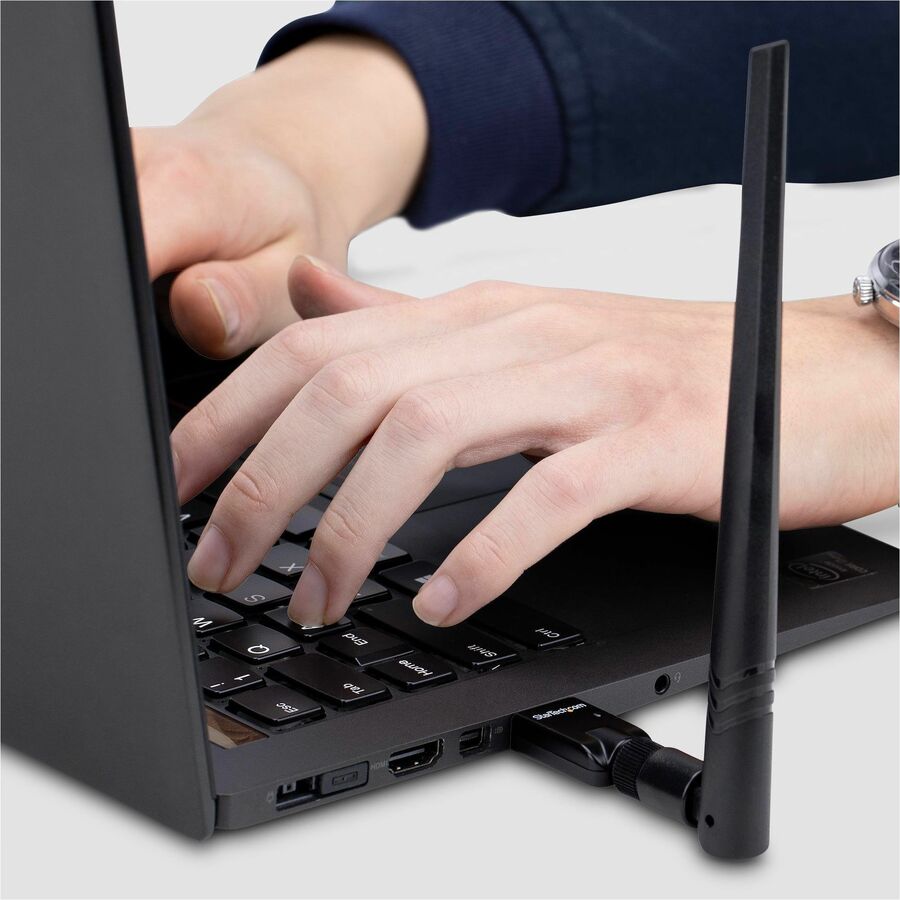 StarTech.com USB Bluetooth 5.3 Adapter, Class 1, USB Bluetooth Dongle for PC, Keyboard/Mouse/Audio Streaming, Windows/Linux