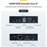 StarTech.com HDMI KVM Extender Over IP Network, 4K 60Hz, Driverless, HDMI and USB Over Ethernet/CAT6, AVoIP, Transmitter/Receiver Kit