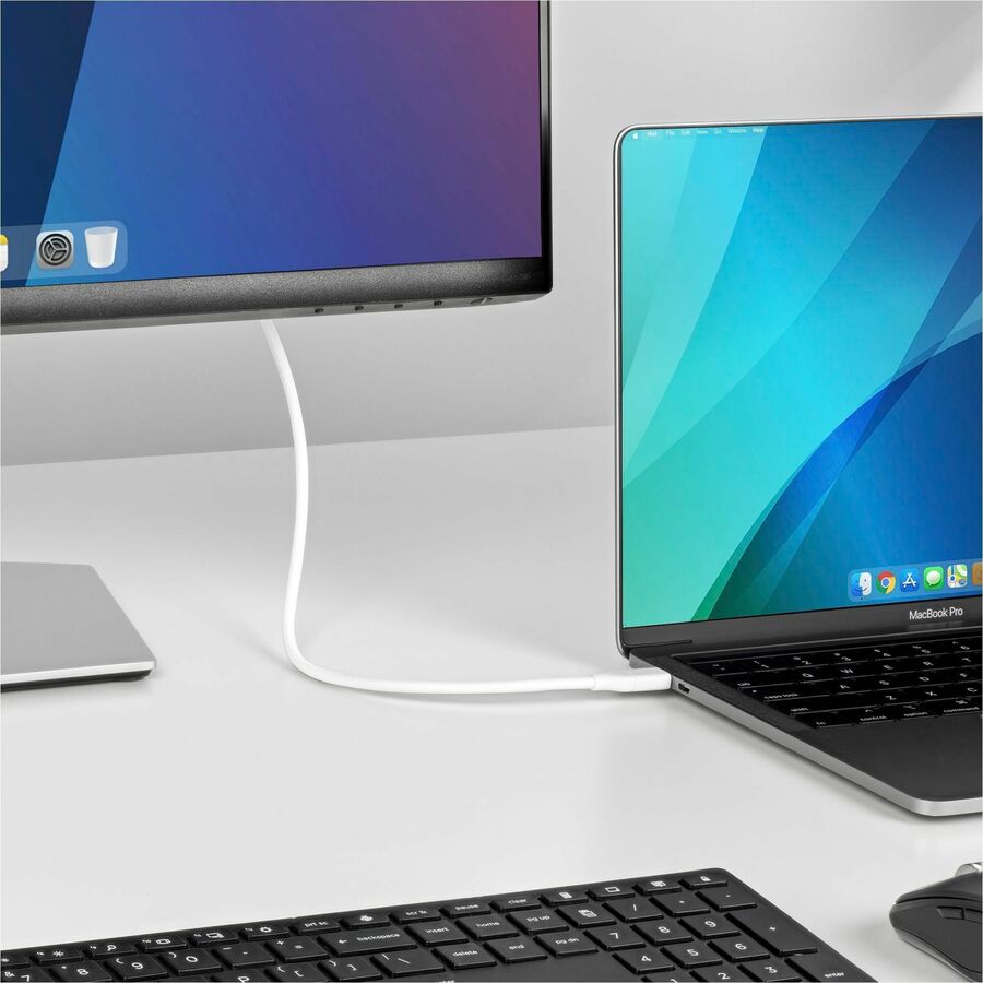 StarTech.com 6ft (2m) USB-C to DisplayPort 1.2 Cable, Bidirectional, 4K 60Hz White Video Adapter for Apple MacBook Pro / Air M1 M2 M3 M4